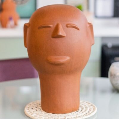 Cabeça de Cerâmica da Mestra Cida Lima – GG Natural