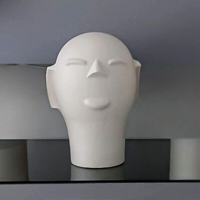 Cabeça de Cerâmica da Mestra Cida Lima – M Off White