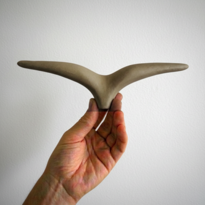 Gaivota de Cerâmica Concreto para Parede – Tamanho G