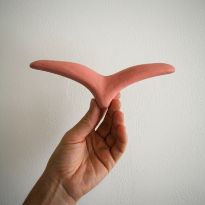 Gaivota de Cerâmica Salmão para Parede – Tamanho P