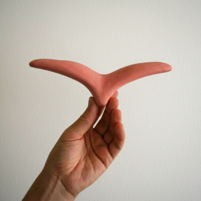 Gaivota de Cerâmica Salmão para Parede – Tamanho M