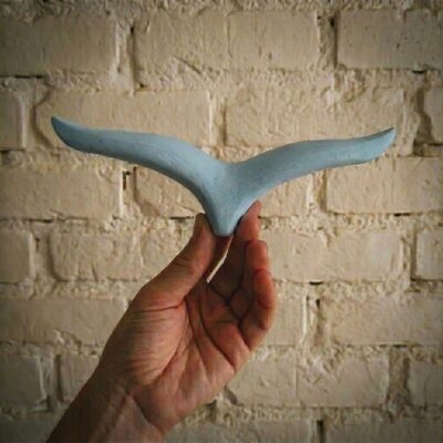 Gaivota de Cerâmica Azul Claro para Parede – Tamanho G