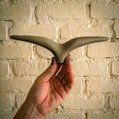 Gaivota de Cerâmica Concreto para Parede – Tamanho G