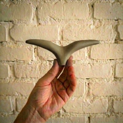 Gaivota de Cerâmica Concreto para Parede – Tamanho P