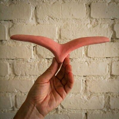 Gaivota de Cerâmica Salmão para Parede – Tamanho G
