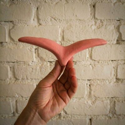 Gaivota de Cerâmica Salmão para Parede – Tamanho M