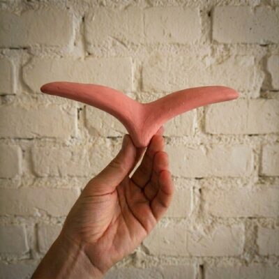 Gaivota de Cerâmica Salmão para Parede – Tamanho P