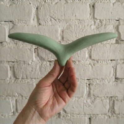 Gaivota de Cerâmica Verde para Parede – Tamanho G