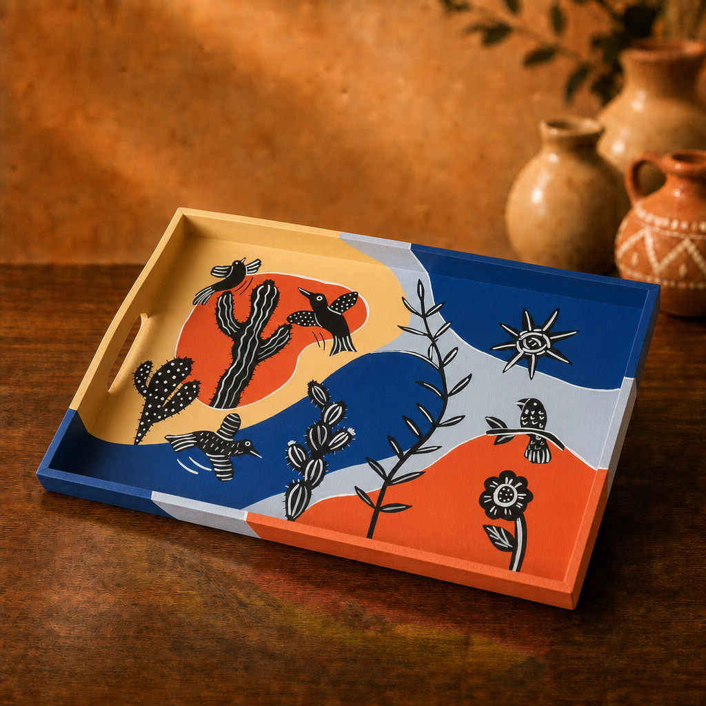 Bandeja Cordel Colorido – 40x26cm – Modelo BCCG2