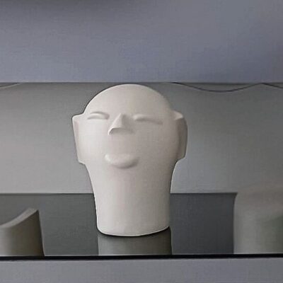 Cabeça de Cerâmica da Mestra Cida Lima – PP Off White