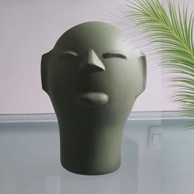 Cabeça de Cerâmica da Mestra Cida Lima – P Verde