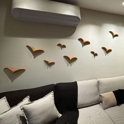 Composição – 9 Gaivotas – Cor Natural – Tamanhos 3 P- 3 M – 3 G