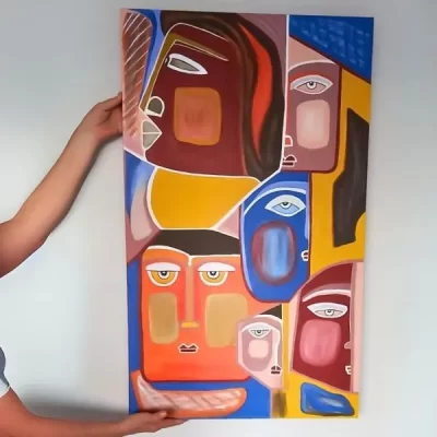 Quadro ‘Rostos e Formas’ – 100×60 – Original da Vera Guimarães – VG001