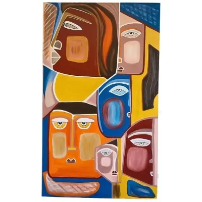 Quadro ‘Rostos e Formas’ – 100×60 – Original da Vera Guimarães – VG001