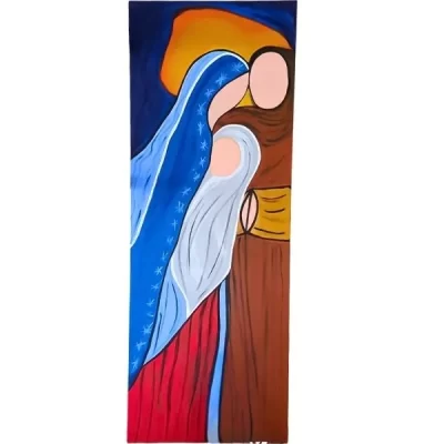 Quadro Sagrada Família – 120×45 – Arte Original Vera Guimarães