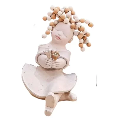 Boneca Encaracolada de Cerâmica – Modelo 3