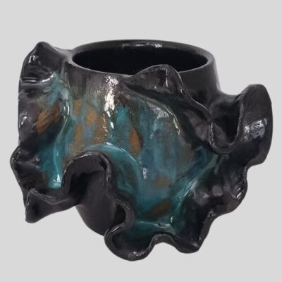 Vaso de Cerâmica Vitrificada | Coleção Essência da Calliandra | Modelo EK4