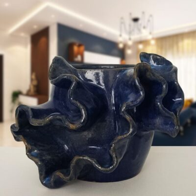 Vaso de Cerâmica Vitrificada | Coleção Essência da Calliandra | Modelo EK3