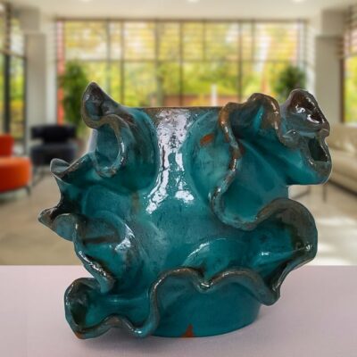 Vaso de Cerâmica Vitrificada | Coleção Essência da Calliandra | Modelo EK1