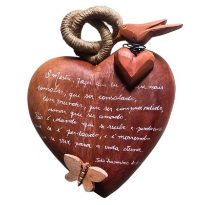 Coração de Parede – Oração de São Francisco – Madeira