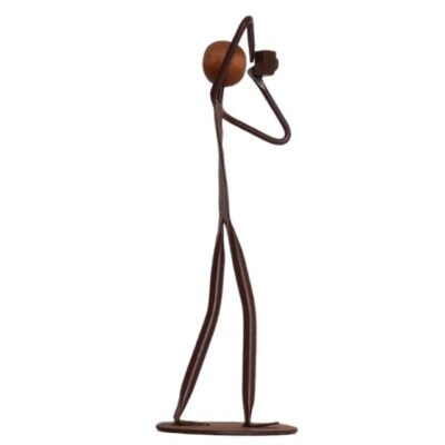 O Fotógrafo – Escultura em Ferro e Madeira