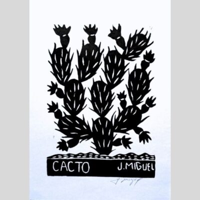 Xilogravura “Cacto” – 24x33cm