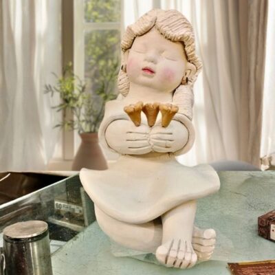 Anjo Querubim de Cerâmica – Modelo AQ6