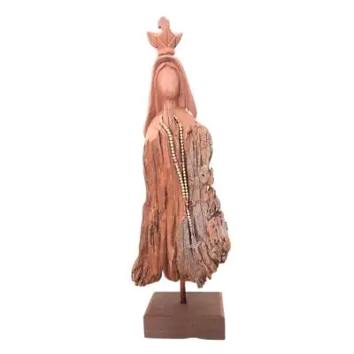 Nossa Senhora 47cm – Escultura em Tronco de Madeira