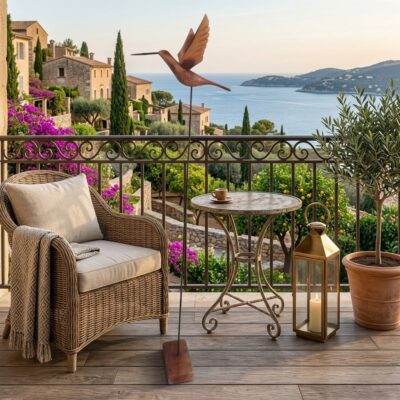 Beija-flor Asas para Cima Para Chão – em Madeira – na Haste