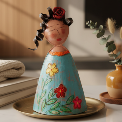 Boneca da Frida em Metal Decorativa – FM1